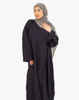 Black Side Wrap Abaya