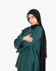 Emerald Green Two-Piece Abaya