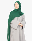 Cloud Grey Slit Kimono Abaya