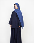 Navy Side Wrap Two-Piece Abaya