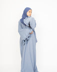 Powder Blue Flower Sleeve Abaya