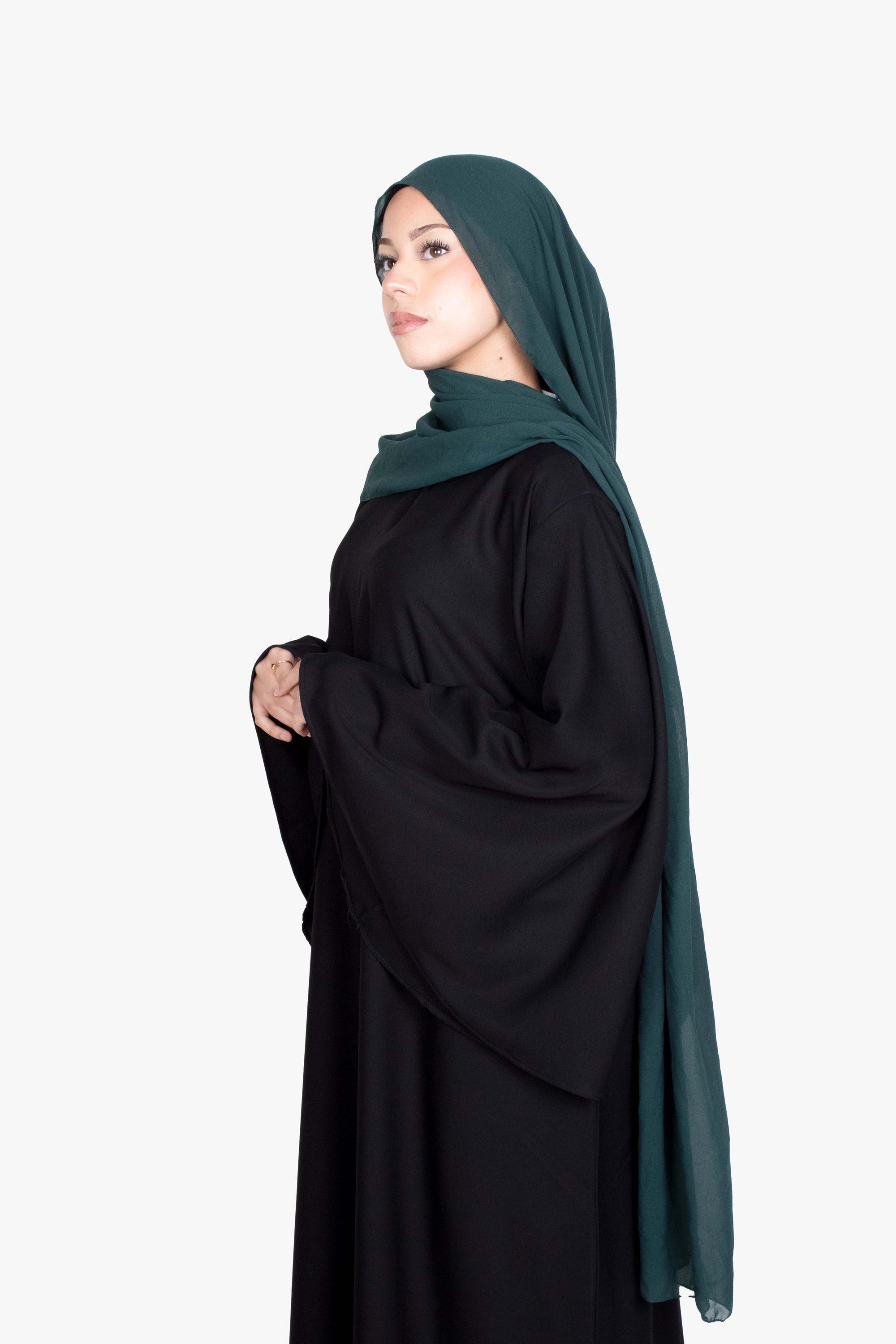 Black Umbrella Sleeve Abaya