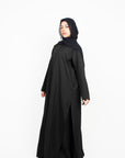 Black Long Shirt Two-Piece Abaya