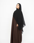 Mocha Brown Poet Sleeve Abaya