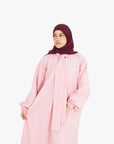 Blossom Pink Front Neck Tie Abaya