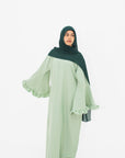 Pistachio Flower Sleeve Abaya