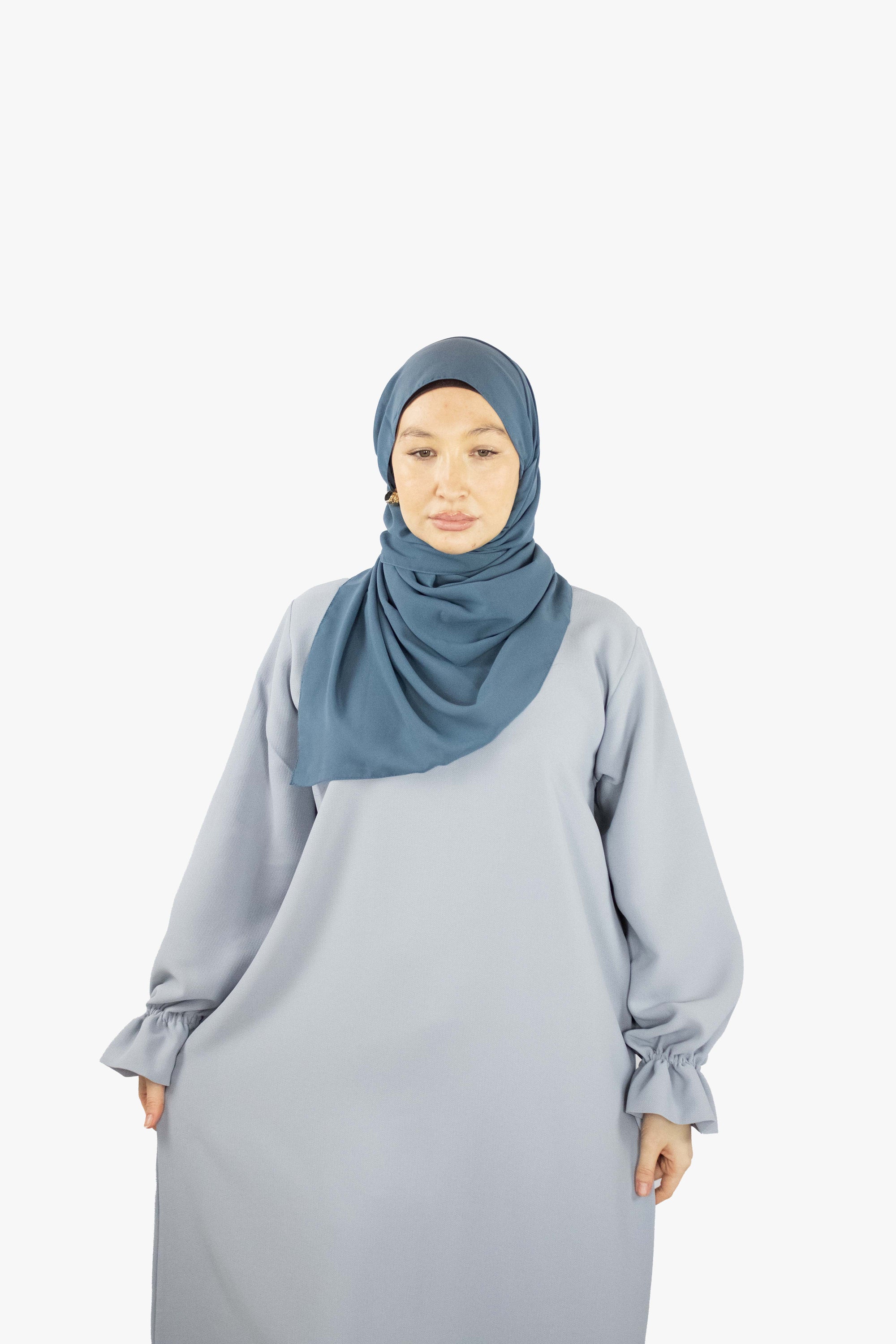 Pale Blue Poet Sleeve Abaya