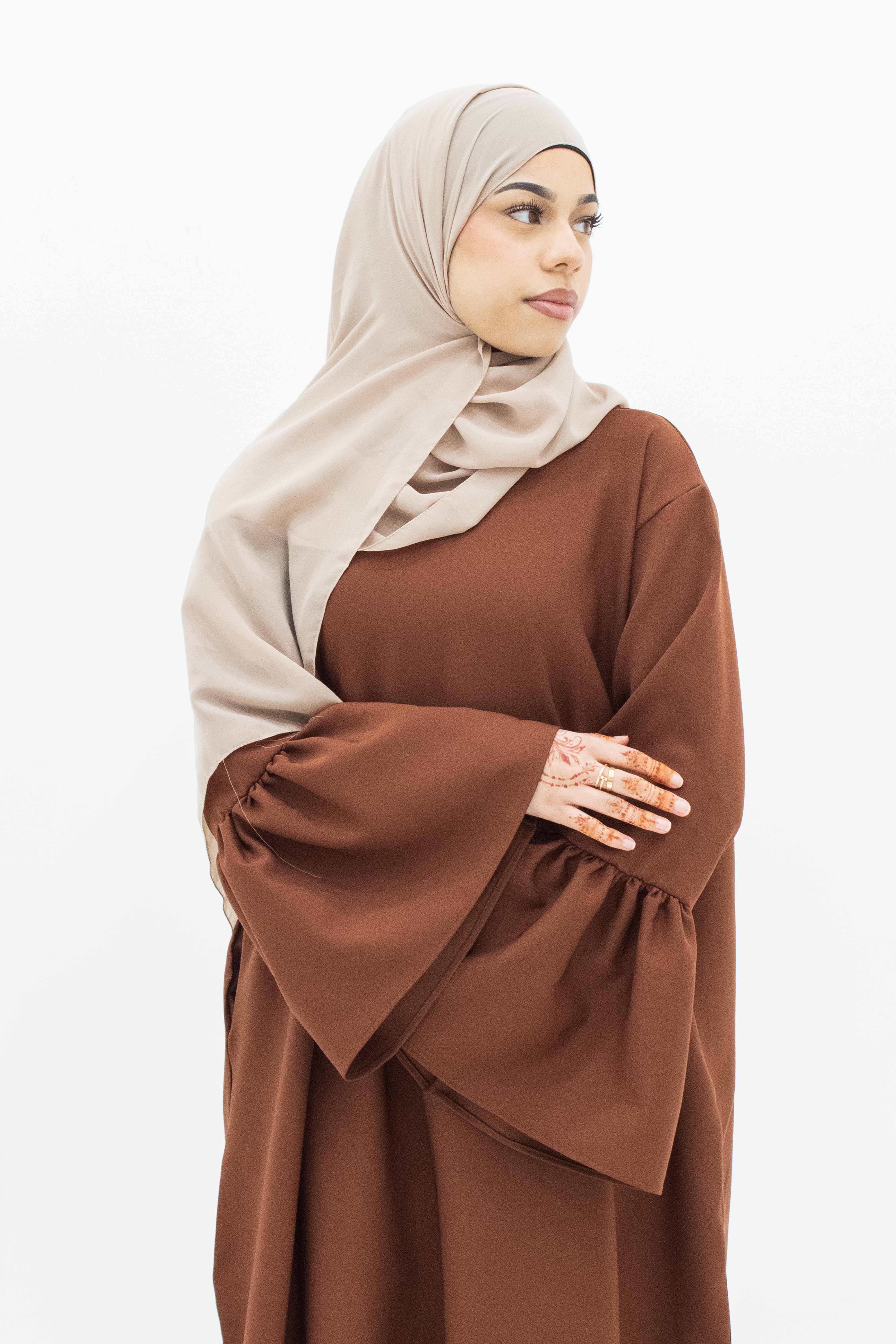 Flare sleeve abaya hotsell