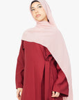 Crimson Red Side Wrap Abaya