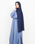 Powder Blue Long Shirt Two-Piece Abaya