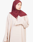 Cream Tulip Sleeve Abaya