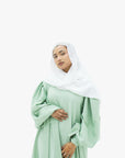 Pistachio Balloon Sleeve Abaya