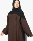 Mocha Brown Side Wrap Abaya