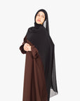 Pecan Brown Marie Sleeve Abaya