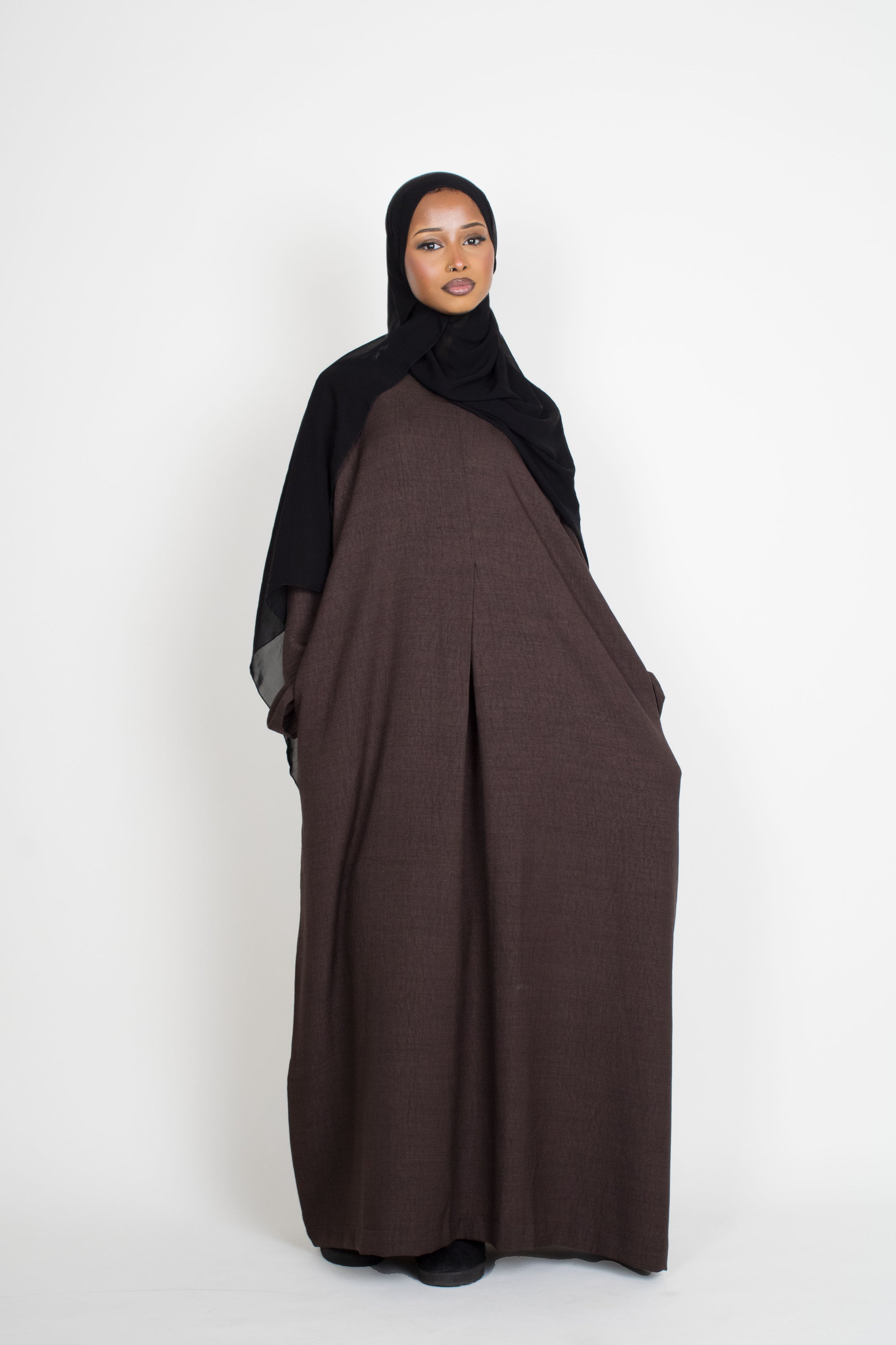 Coffee Mélange Pleat Abaya