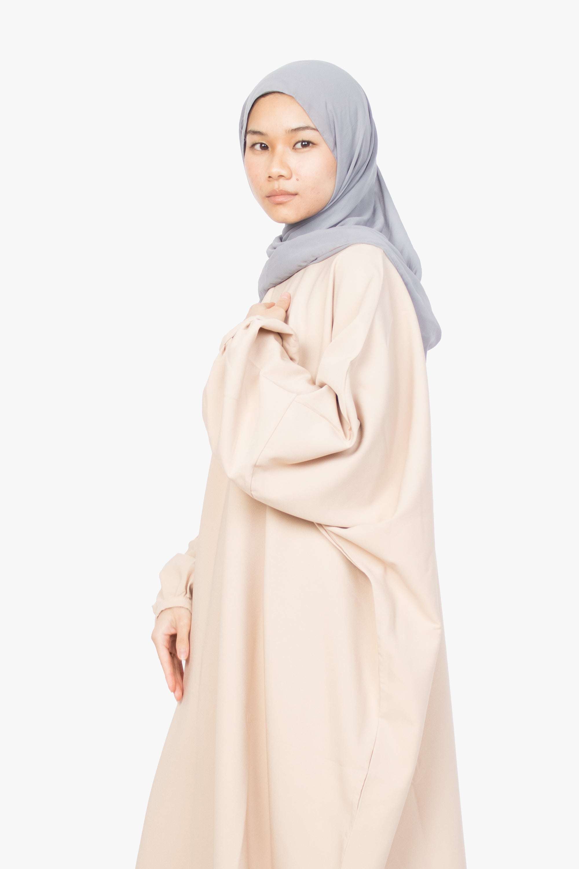 Cream Batwing Abaya