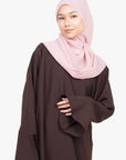 Mocha Brown Tulip Sleeve Abaya