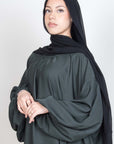 Moss Green Balloon Sleeve Abaya