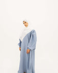 Sky Blue Balloon Sleeve Abaya