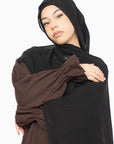 Mocha Brown Poet Sleeve Abaya