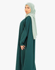 Emerald Green Cape Sleeve Abaya