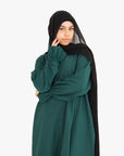 Forest Green Poet Sleeve Abaya