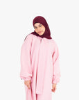 Blossom Pink Front Neck Tie Abaya