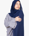 Cloud Grey Tulip Sleeve Abaya