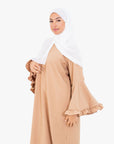 Coffee Flower Sleeve Abaya