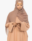 Caramel Slit Kimono Abaya