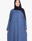 Indigo Mélange Pleat Abaya