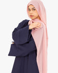 Navy Slit Kimono Sleeve Abaya