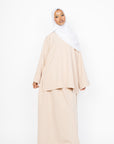 Cream Two-Piece Abaya