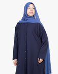 Navy Long Shirt Two-Piece Abaya