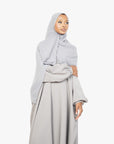 Cloud Grey Batwing Abaya