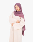 Ivory Slit Kimono Sleeve Abaya