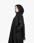 Black Long Shirt Two-Piece Abaya