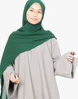 Cloud Grey Slit Kimono Abaya