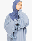 Powder Blue Flower Sleeve Abaya