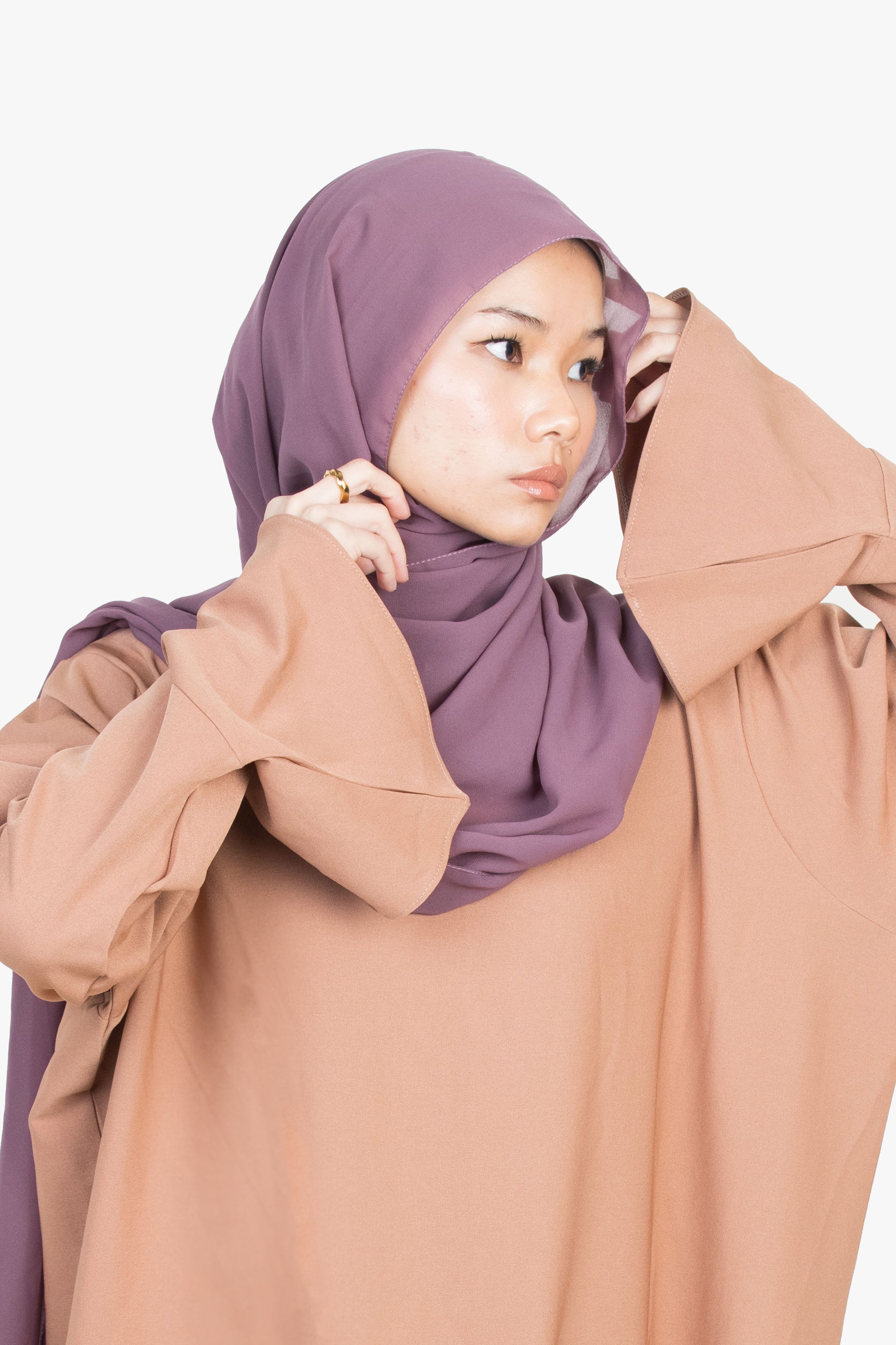 Caramel Tulip Sleeve Abaya