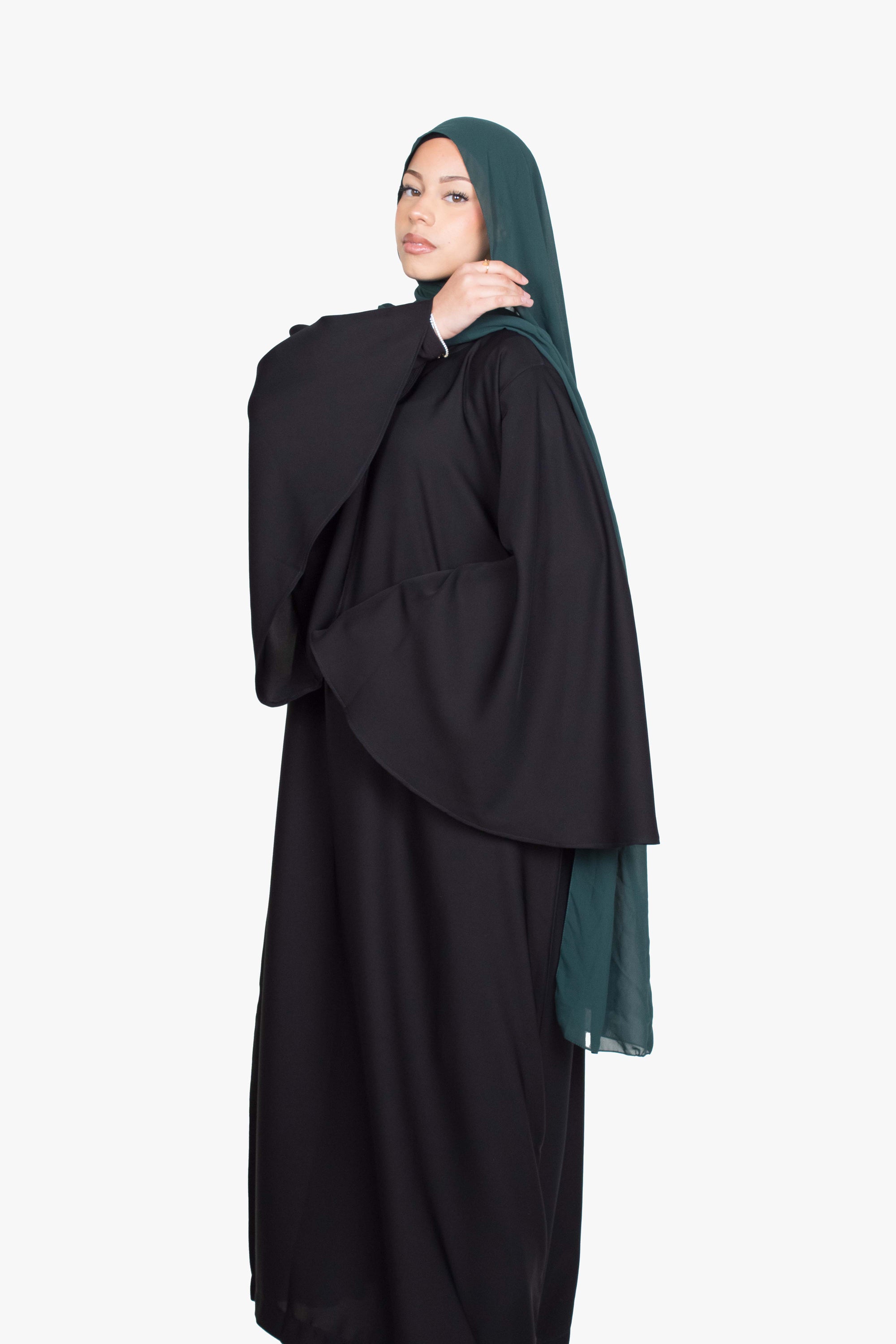 Black Umbrella Sleeve Abaya