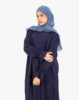 Navy Poet Sleeve Abaya