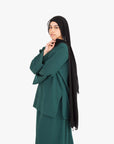 Emerald Green Two-Piece Abaya