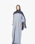 Powder Blue Poet Sleeve Abaya