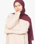 Cream Side Wrap Abaya