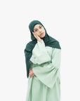 Pistachio Bell Sleeve Abaya