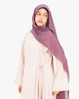 Ivory Side Wrap Abaya