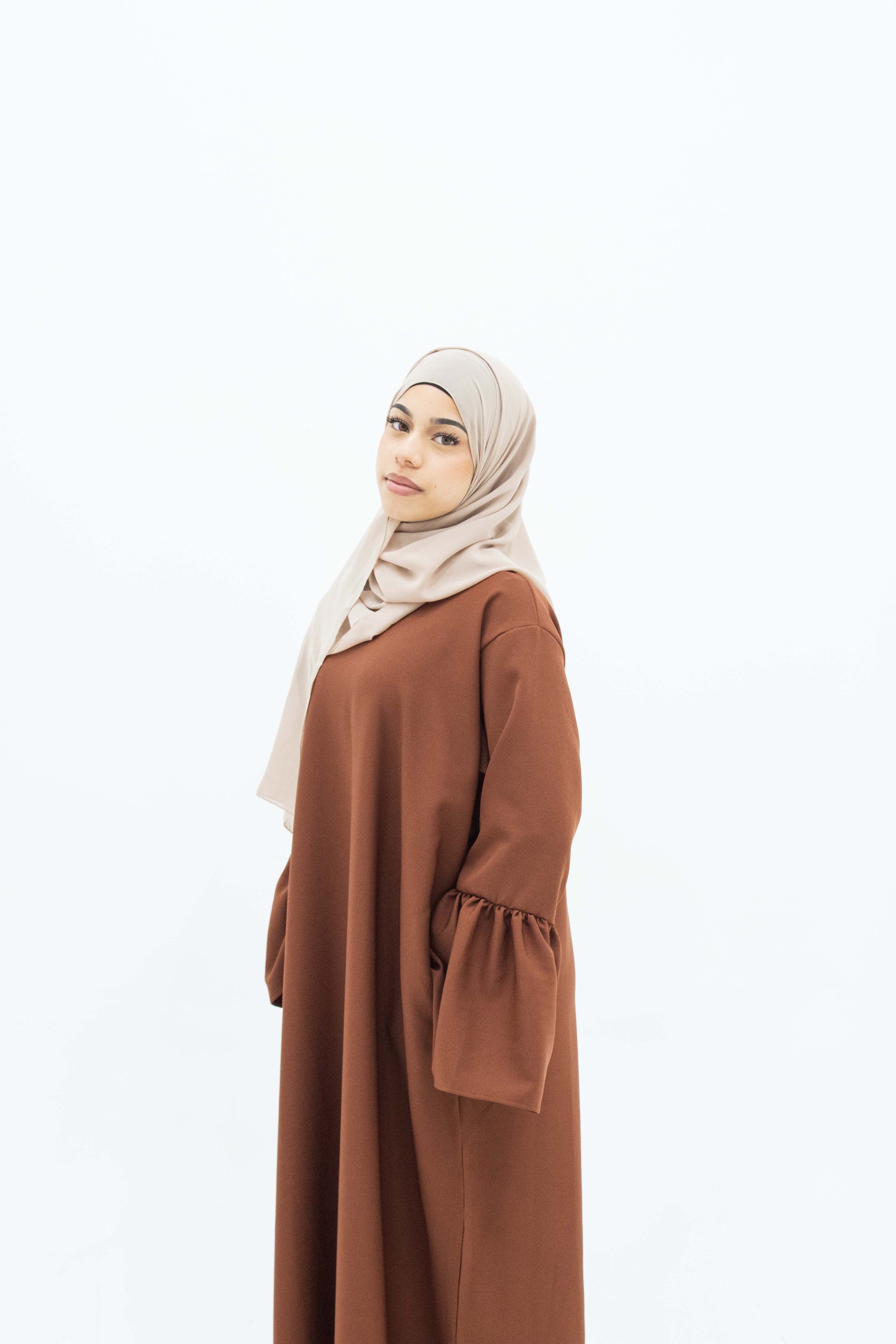 Hazelnut Bell Sleeve Abaya