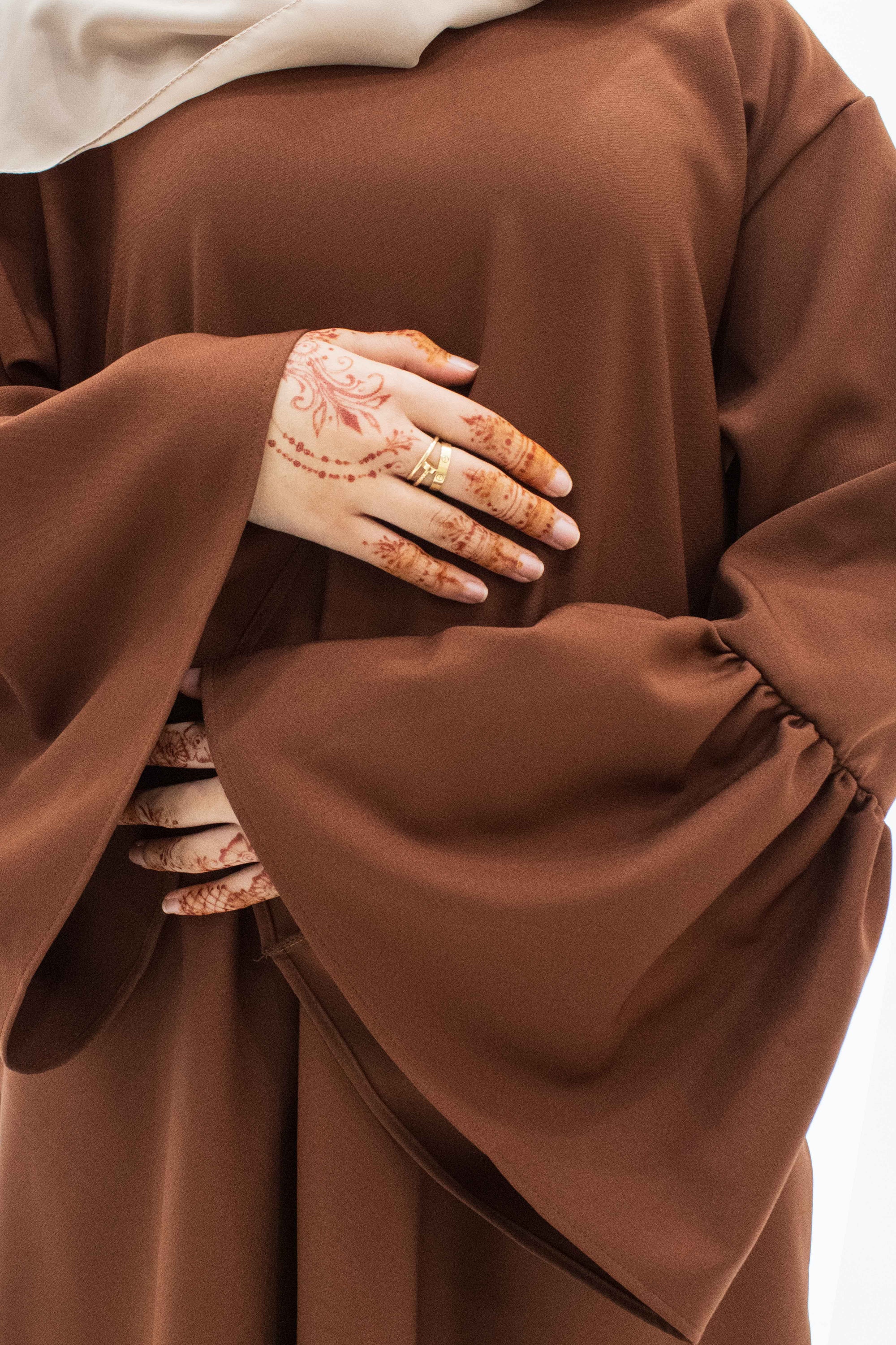 Hazelnut Bell Sleeve Abaya