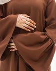 Hazelnut Bell Sleeve Abaya